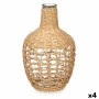 Decorative container Gift Decor Brown Transparent Wood Crystal 17 x 31 x 17 cm 20 x 31 x 20 cm 5,5 x 30 x 5,5 cm (4 Units)