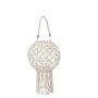 Lanterne Gift Decor Blanc Coton Verre Macramé 26 x 66 x 26 cm (4 Unités)
