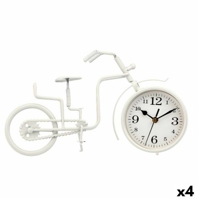 Horloge de table Gift Decor Blanc Bicyclette (4 Unités)