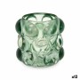 Candleholder Gift Decor Green Crystal 8,4 x 9 x 8,4 cm Microbeads (12 Units)