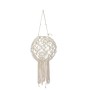 Lanterne Gift Decor Blanc Coton Verre Macramé 25 x 27 x 25 cm (4 Unités)