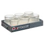 Bougeoir Gift Decor Transparent Verre 7,5 x 7,8 x 7,5 cm Rayures (12 Unités)