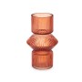 Vase Gift Decor Orange Tuile Verre Rayures 9,5 x 16,5 x 9,5 cm 10,5 x 17,5 x 10,5 cm (8 Unités)