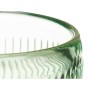 Candleholder Gift Decor Green Crystal 7,5 x 7,8 x 7,5 cm Stripes (12 Units)