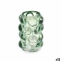 Candleholder Gift Decor Green Crystal 8,4 x 12,5 x 8,4 cm Microbeads (12 Units)