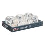 Bougeoir Gift Decor Transparent Verre 8,4 x 9 x 8,4 cm Microsphères (12 Unités)