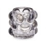 Bougeoir Gift Decor Gris Verre 8,4 x 9 x 8,4 cm Microsphères (12 Unités)