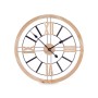 Horloge Murale Gift Decor Noir Bois Métal Bois MDF 60 x 60 x 4,5 cm (4 Unités)