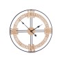Horloge Murale Gift Decor Noir Bois Métal Bois MDF 60 x 60 x 5 cm (4 Unités)