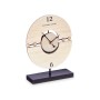 Table clock Gift Decor Black Wood Balls (6 Units)