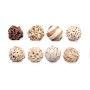 Set of Decorative Balls Gift Decor White Brown 8 x 22 x 8 cm 9 x 25 x 8 cm (12 Units)