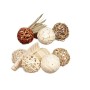 Jeu de boules décoratives Gift Decor Blanc Marron 22 x 40 x 9 cm (12 Unités)