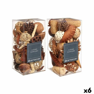 Pot-pourri décoratif Gift Decor Blanc Marron Rouge 14 x 30,5 x 14 cm (6 Unités)
