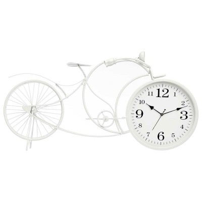 Horloge de table Gift Decor Blanc Bicyclette