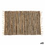 Tapis Gift Decor Noir Naturel Rayures 60 x 1 x 90 cm (12 Unités)