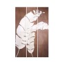 Folding screen Gift Decor White Brown Canvas 122 x 2,5 x 180 cm 40 x 180 x 7 cm