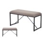 Bench Gift Decor Brown Metal Cloth 81 x 42 x 38 cm