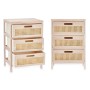 Chest of drawers Gift Decor Rattan Natural 40 x 58 x 29 cm 3 drawers