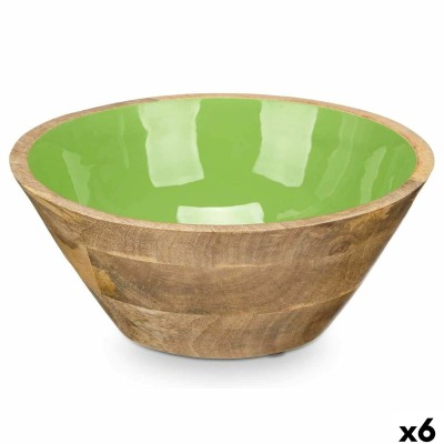 Bowl Gift Decor Green 24,3 x 10,5 x 24,3 cm (6 Units)