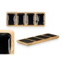 Tray with Compartments Gift Decor Black 46 x 3 x 17 cm (6 Units)
