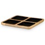 Tray with Compartments Gift Decor Black 31 x 3 x 31 cm (6 Units)