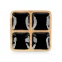 Tray with Compartments Gift Decor Black 31 x 3 x 31 cm (6 Units)