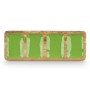 Tray with Compartments Gift Decor Green 46 x 3 x 17 cm (6 Units)