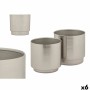 Set de pots Gift Decor Argenté Fer 18 x 16,5 x 18 cm 16 x 15,5 x 16 cm (6 Unités)