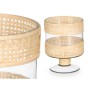 Candleholder Gift Decor Transparent Natural Glass Rattan 15 x 20 x 15 cm (6 Units)