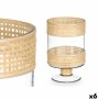 Candleholder Gift Decor Transparent Natural Glass Rattan 15,5 x 24 x 15,5 cm (6 Units)