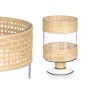 Candleholder Gift Decor Transparent Natural Glass Rattan 15,5 x 24 x 15,5 cm (6 Units)