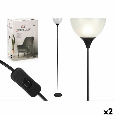 Floor Lamp Gift Decor White Black 60 W 220-240 V 22 x 185 x 22 cm (2 Units)