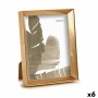 Photo frame Gift Decor Golden Glass Plastic (6 Units)