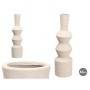 Vase Gift Decor Blanc Céramique Géométrique 15 x 60 x 15 cm