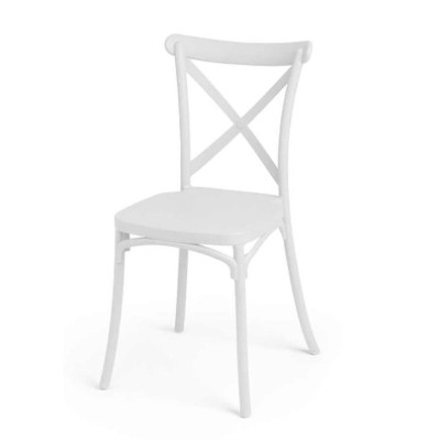 Chair Gift Decor White polypropylene 44 x 82,5 x 46 cm Cross