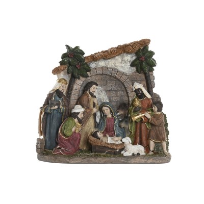 Christmas nativity set Home ESPRIT Multicolour Resin 21 x 6 x 19 cm