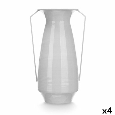 Vase Gift Decor Grey Iron Conical 25,5 x 41,5 x 18,5 cm (4 Units)