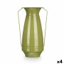 Vase Gift Decor Green Iron Conical 25,5 x 41,5 x 18,5 cm (4 Units)