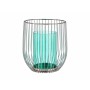 Candleholder Gift Decor Blue Silver Metal Glass 15 x 17 x 15 cm (8 Units)