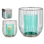 Bougeoir Gift Decor Bleu Argenté Métal verre 15 x 17 x 15 cm (8 Unités)