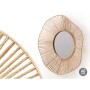 Miroir mural Gift Decor Naturel Ondes 59 x 11 x 59 cm (4 Unités)