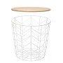 Side table Gift Decor White Brown 44,5 x 53,5 x 44,5 cm (6 Units)