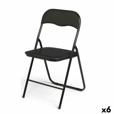 Folding Chair Gift Decor Black (6 Units)