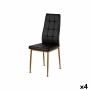 Chaise de Salle à Manger Gift Decor Noir Bois Polyuréthane Fer 42 x 51 x 97 cm (4 Unités)