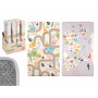 Playmat Gift Decor animals 140 x 0,6 x 80 cm Multicolour (12 Units)