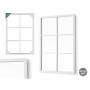 Miroir mural Gift Decor Blanc Places 70 x 47 x 2 cm (6 Unités)