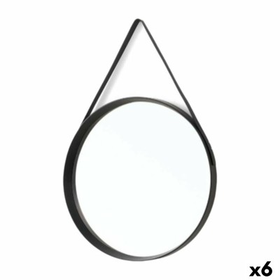 Miroir mural Gift Decor Noir 51 x 4,5 x 76 cm (6 Unités)