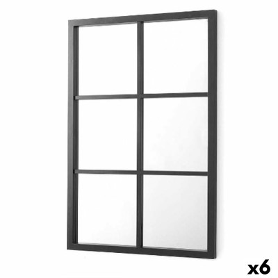 Miroir mural Gift Decor Noir Places 70 x 47 x 2 cm (6 Unités)