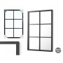 Wall mirror Gift Decor Black Squares 70 x 47 x 2 cm (6 Units)