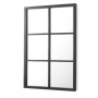 Wall mirror Gift Decor Black Squares 70 x 47 x 2 cm (6 Units)